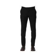 Stijlvolle Broek met Knoop en Rits Trussardi , Black , Heren