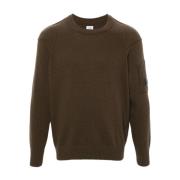 Crew Neck Knit Sweater C.p. Company , Green , Heren