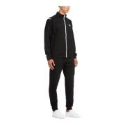 Effen Ritssluiting Trainingspak Emporio Armani EA7 , Black , Heren