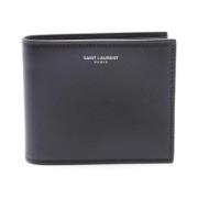 Pre-owned Leather wallets Saint Laurent Vintage , Black , Heren