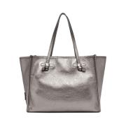 Elegante leren handtas met Pochette Gianni Chiarini , Gray , Dames