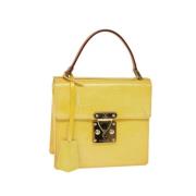 Pre-owned Leather handbags Louis Vuitton Vintage , Yellow , Dames