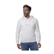 Kasjmier Hoodie met Ribboord Gran Sasso , White , Heren