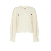 Gebreid jasje voor vrouwen Twinset , Beige , Dames