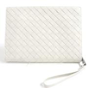 Pre-owned Leather clutches Bottega Veneta Vintage , White , Dames