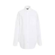 Casual Katoenen T-shirt Balenciaga , White , Dames