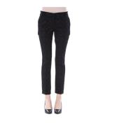 Slim Fit Voorpatroon Broek Byblos , Black , Dames