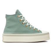 Moderne Lift Sneakers Converse , Green , Dames