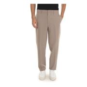 Elastische Taille Katoenen Broek Emporio Armani , Beige , Heren