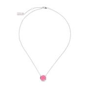 Medaillon Hanger Ketting Candy Pink/Zilver Marc Jacobs , Pink , Dames