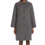 Handgemaakte wollen midi-jas Max Mara , Gray , Dames