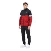 Zwart en rood trainingspak set Puma , Multicolor , Heren