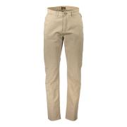 Beige Herenbroek 4 Zakken Rits Napapijri , Beige , Heren