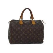 Pre-owned Canvas handbags Louis Vuitton Vintage , Brown , Dames