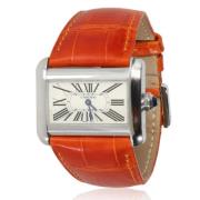 Pre-owned Stainless Steel watches Cartier Vintage , Orange , Dames