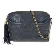 Pre-owned Leather crossbody-bags Chanel Vintage , Black , Dames