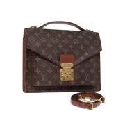 Pre-owned Canvas handbags Louis Vuitton Vintage , Brown , Dames