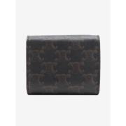 Pre-owned Leather wallets Celine Vintage , Black , Dames