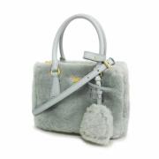 Pre-owned Leather prada-bags Prada Vintage , Gray , Dames