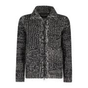 Alpaca Wol Baby Bomber Jas Roberto Collina , Black , Heren