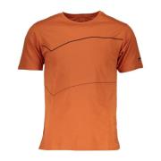 Oranje heren T-shirt met korte mouwen GAS , Orange , Heren