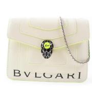 Pre-owned Leather shoulder-bags Bvlgari Vintage , Beige , Dames