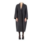 Grijze Wol Kasjmier Jas Max Mara , Gray , Dames