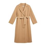 Lange wollen jas met kimonomouwen Max Mara , Beige , Dames