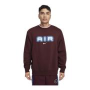 Heren Logo Crewneck Sweatshirt Nike , Red , Heren