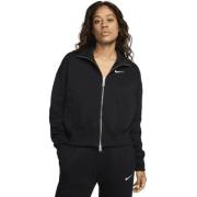 Hoge Hals Rits Trui voor Dames Nike , Black , Dames