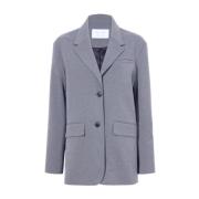 Grijze Flanellen Blazer met Verstelbare Riem Proenza Schouler , Gray ,...