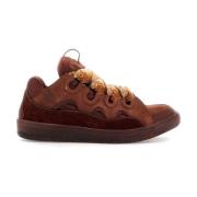 Volumineuze Curb Sneakers in Nubuck Leer Lanvin , Brown , Dames