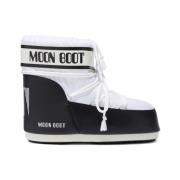 Waterafstotende Twee-Tinten Logo Tape Schoenen Moon Boot , White , Her...