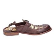 Vintage Leren Sandalen voor Vrouwen Moma , Brown , Dames