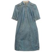 Pre-owned Denim dresses Burberry Vintage , Blue , Dames