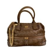 Stijlvolle Leren Tas La Carrie , Brown , Dames