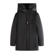 Zwarte Toggle Coat in Gabardine Tod's , Black , Dames