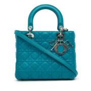 Pre-owned Leather dior-bags Dior Vintage , Blue , Dames