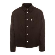 Waterafstotend Overshirt met Kent Kraag Ami Paris , Black , Heren