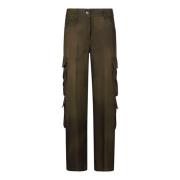 Viscose Broek Made in Italy True Royal , Green , Dames