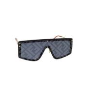 Pre-owned Metal sunglasses Fendi Vintage , Black , Dames