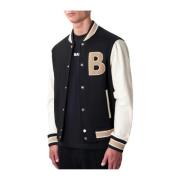 Varsity jassen in jet zwart Balr. , Black , Heren