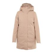 Stijlvolle Polyesterjas K-Way , Beige , Dames