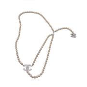 Pre-owned Silver necklaces Chanel Vintage , White , Dames