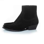 Pre-owned Suede boots Yves Saint Laurent Vintage , Black , Dames