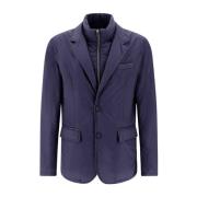 Ecoage Blazer voor Stijlvolle Look Herno , Blue , Heren