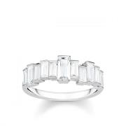 Dames Ring Baguette Slijpsel 925 Sterling Zilver Tr2269-051-14-54 Thom...