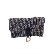 Pre-owned Canvas wallets Dior Vintage , Blue , Dames