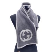 Pre-owned Cashmere scarves Gucci Vintage , Gray , Dames