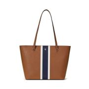 Borsa Karly shopper medium van leer Ralph Lauren , Brown , Dames